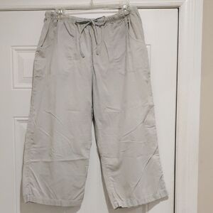 Fresh Produce Gray Capri Pants with Drawstring Waist